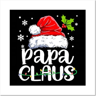 Papa Claus Shirt Christmas Pajama Family Matching Xmas Posters and Art